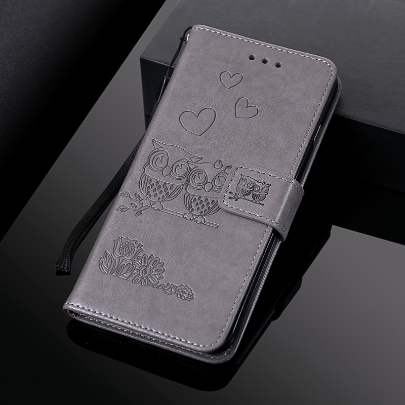 Case Samsung Galaxy A50 / A50s / A30s #เคสฝาพับหนัง PU ลายนกฮูกดอกไม้ Imprinted Flower Owl Leather Wallet