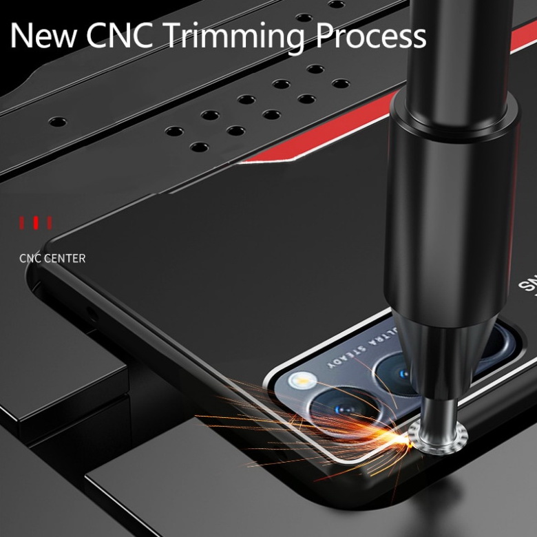 Case OPPO Reno 4 Pro 5G #เคสฝาหลังไฮบริด Metal +TPU Shockproof metal back plate Phone Back Cover