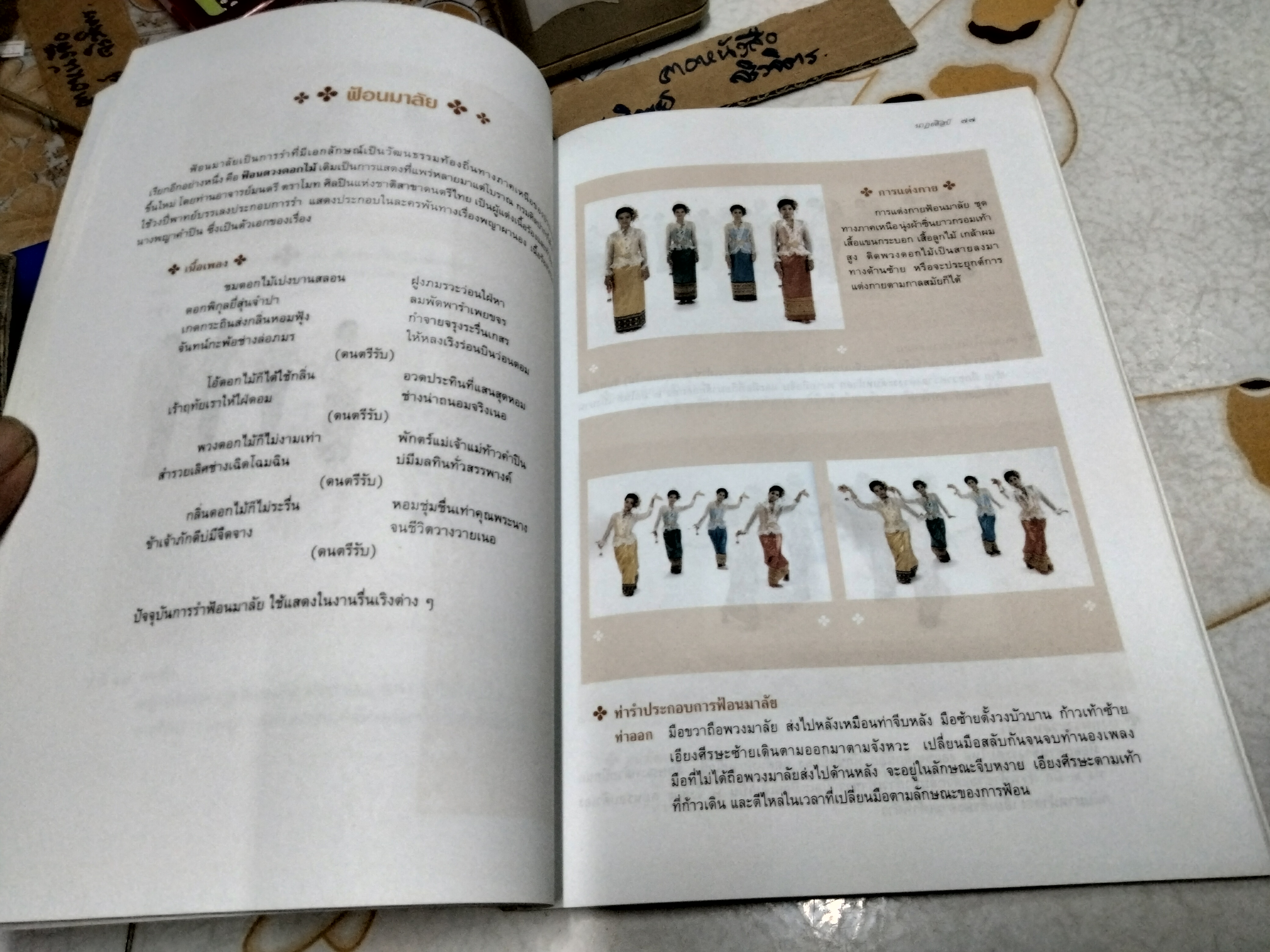 นาฏยศิลป์ โดย เรณู โกศินานนท์ พิมพ์ครั้งแรก พ.ศ.2548 โรงพิมพ์ไทยวัฒนาพานิช