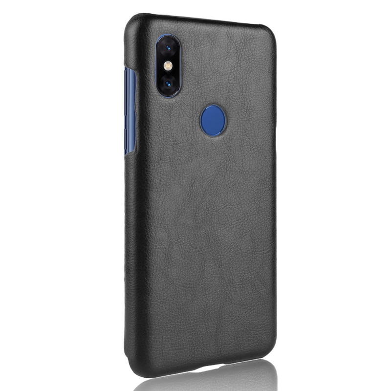 เคส Xiaomi Mi Mix 3 #เคสฝาหลังพลาสติกแข็งเคลือบหนัง PU ลายผิวลิ้นจี่ Litchi Skin Leather Coated
