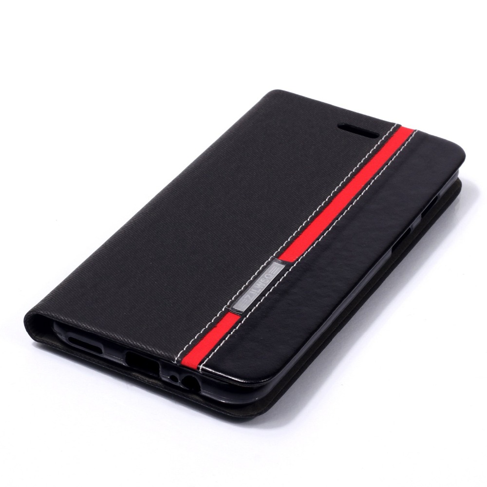เคส OnePlus 6 #เคสฝาพับหนัง PU ออกแบบสีทูโทนตัดแถบสีคมชัด Contrast Color PU Leather