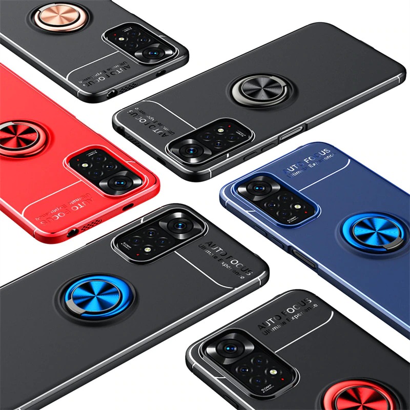 เคส Redmi Note 11 / Redmi Note 11S #เคสฝาหลัง TPU Finger Ring Kickstand (แผ่นโลหะแบบ Built-in)