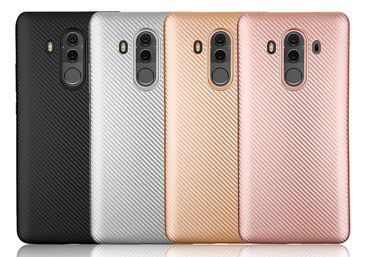 เคส Huawei Mate 10 Pro #เคสฝาหลังนิ่ม Carbon Fiber Texture Soft TPU Protective
