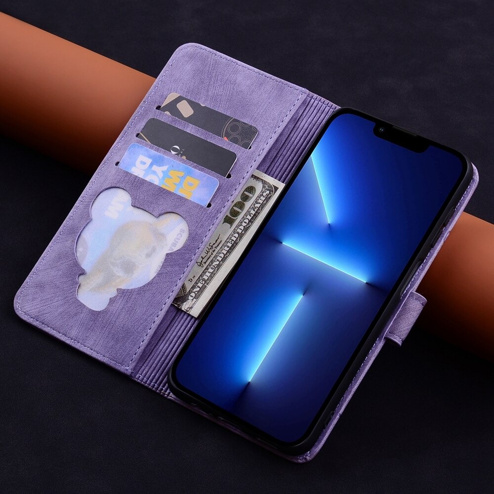 เคส Samsung Galaxy S23+ 5G #เคสฝาพับปกหนัง PU ลายดอกไม้พร้อมช่องใส่บัตร พับวางตั้งได้สไตล์แบบกระเป๋าสตางค์