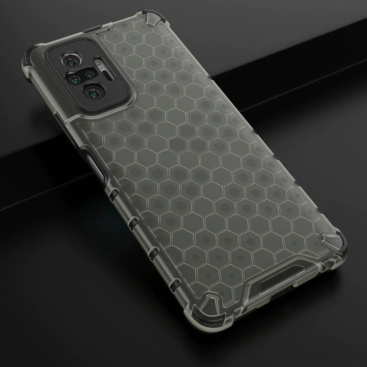 เคส Redmi Note 10 pro #เคสฝาหลังกันกระแทก Honeycomb Shock Absorber TPU + PC + Silicone Hybrid