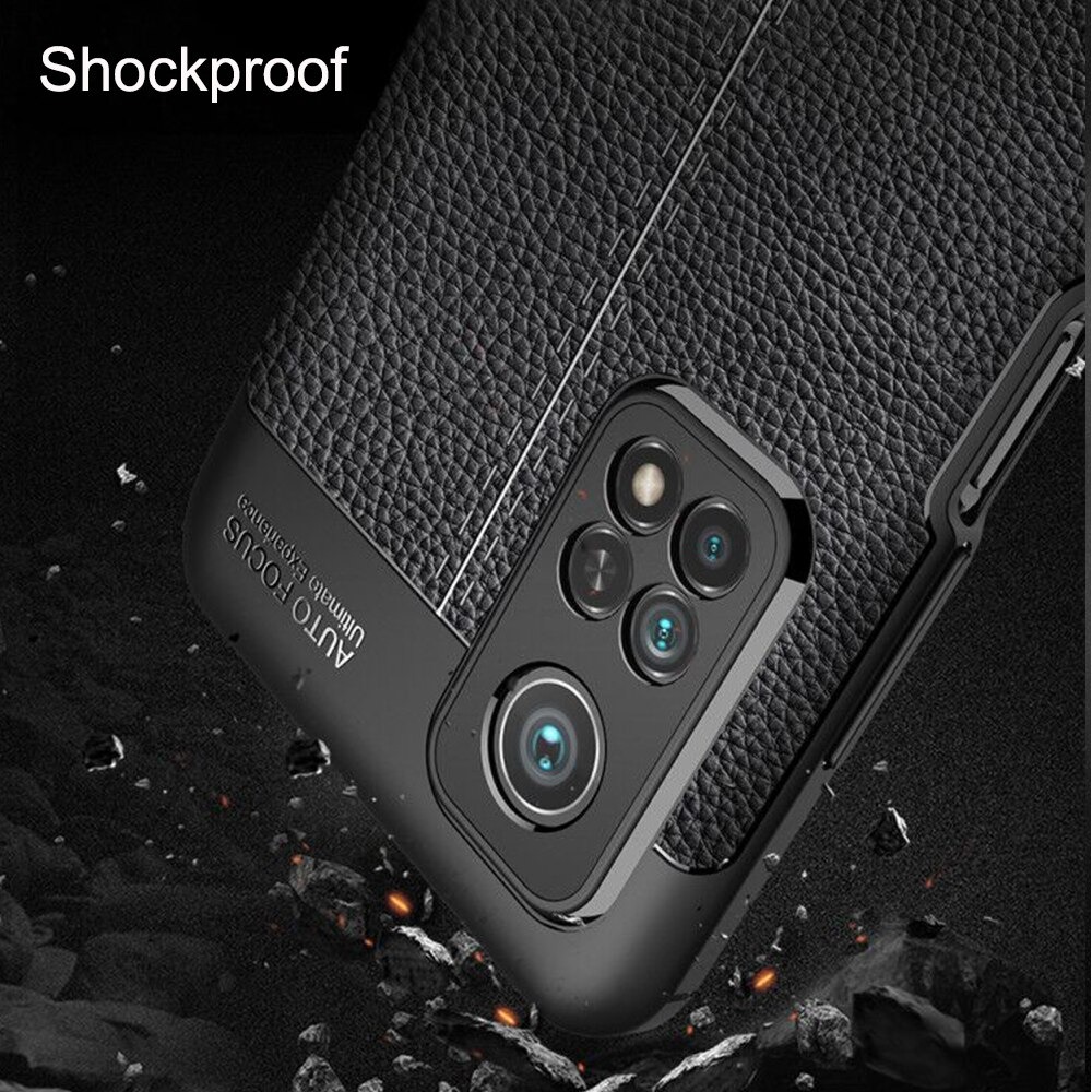เคส Xiaomi Mi 10T Pro #เคสฝาหลัง TPU ผิวลิ้นจี่ช่วยป้องกันลายนิ้วมือและกันลื่นได้ดี