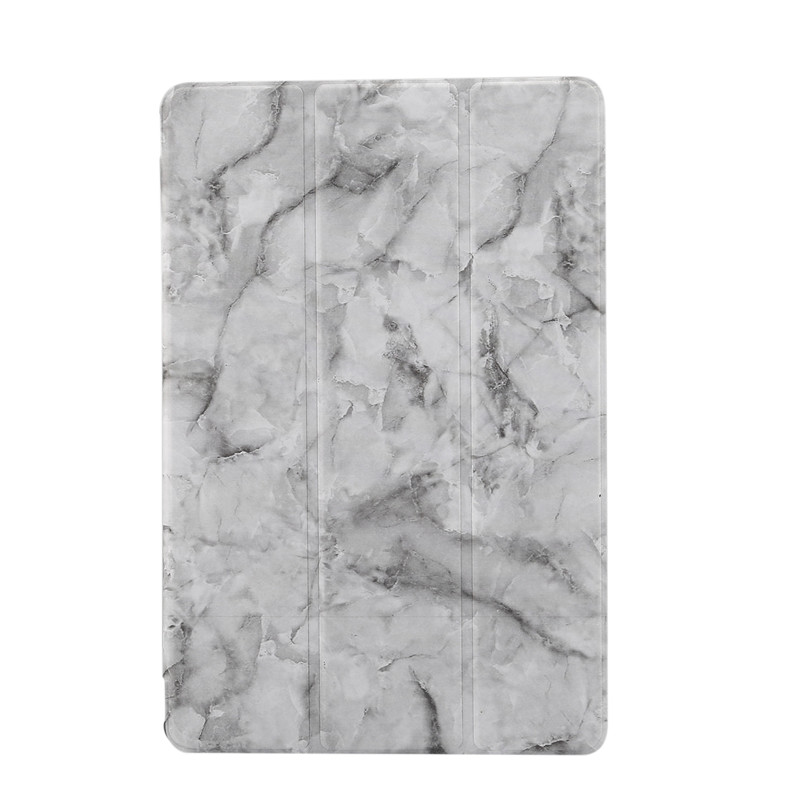 เคส Samsung Galaxy Tab S5e SM-T720 #เคสฝาพับปกสามพับลายเนื้อหินอ่อน Marble Texture Tri-fold PU Leather + PC Stand Tablet Shell