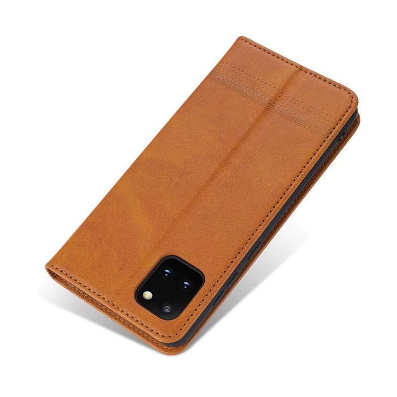 เคส Samsung Galaxy Note 10 Lite #เคสฝาพับ AZNS สไตล์ Retro หนัง PU มีช่องเสียบการ์ด