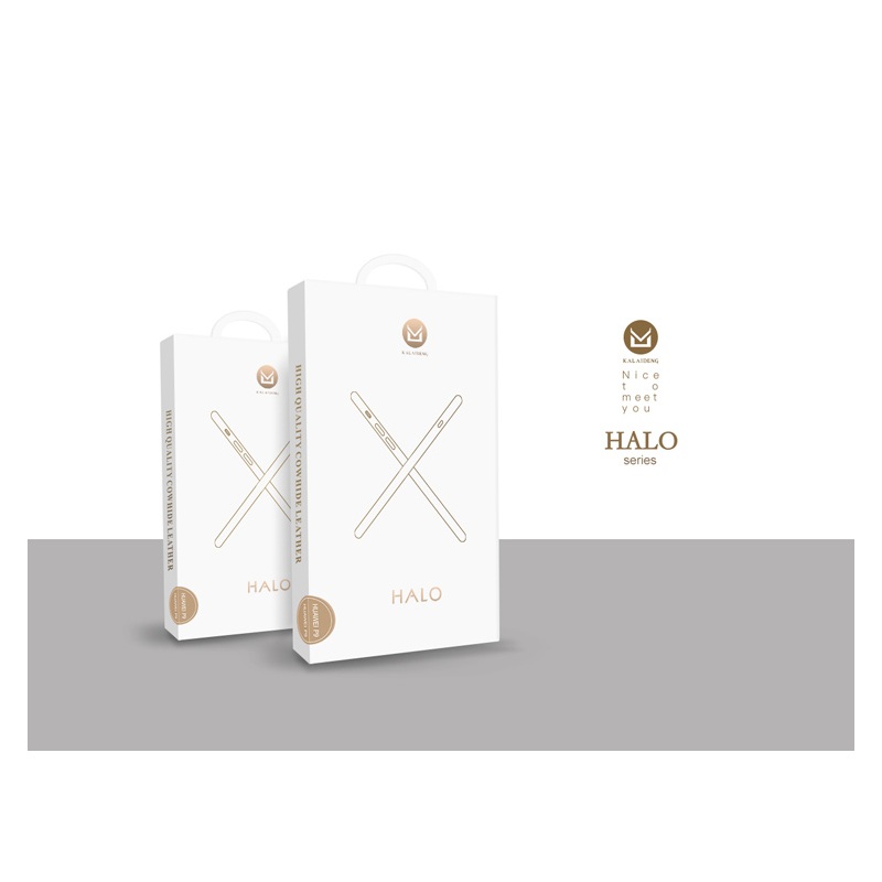 Case Huawei P9 #เคสฝาหลัง KLD Halo Series TPU เคสหนังวัวแท้