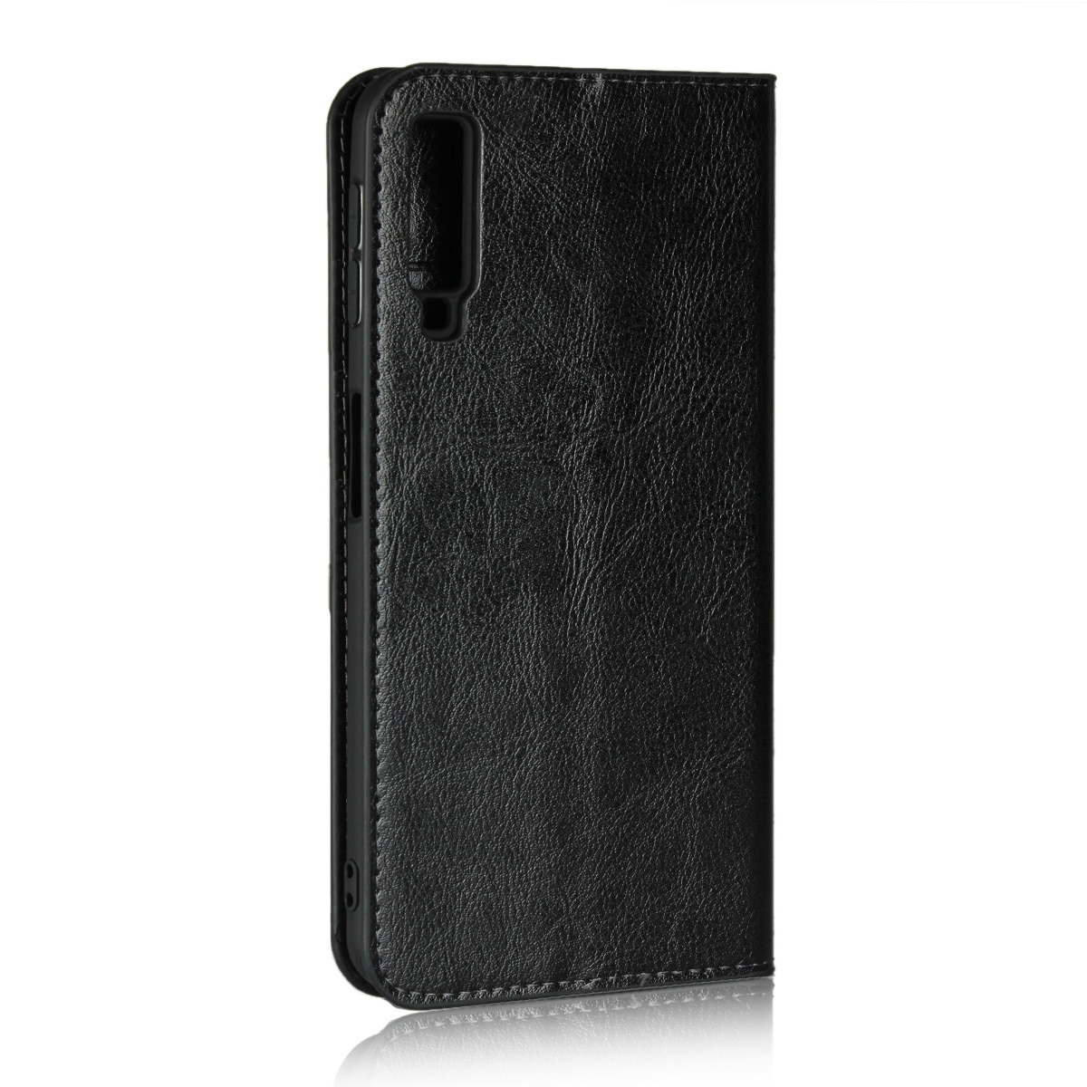 Case Samsung Galaxy A7 (2018) #เคสฝาพับแบบกระเป๋าสตางค์หนังแท้ Crazy Horse Genuine Leather Wallet Shell