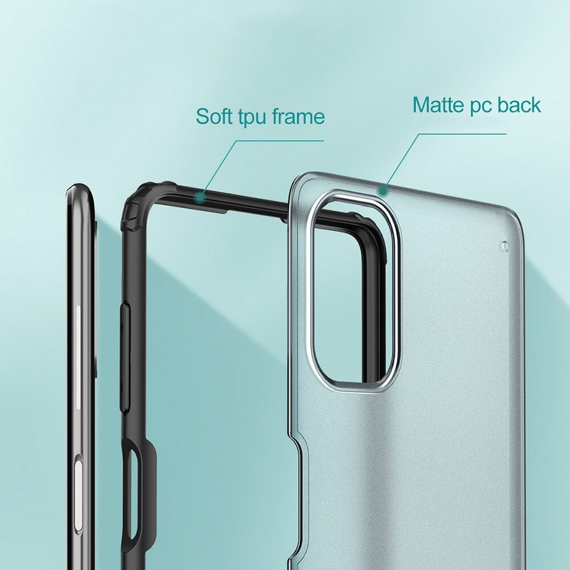 เคส Samsung Galaxy M51 #เคสฝาหลังโปร่งแสงสีขุ่นขอบทึบ +TPU Hybrid Case