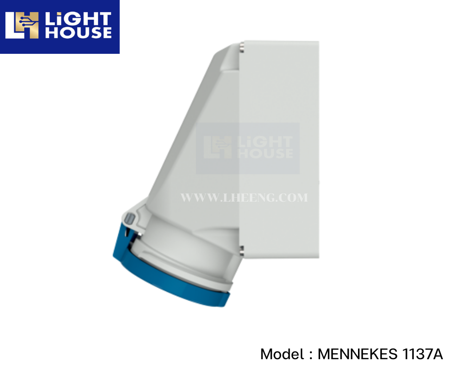 MENNEKES 1137A ปลั๊กตัวเมียติดพนัง (2P+E) 63A 230V IP44