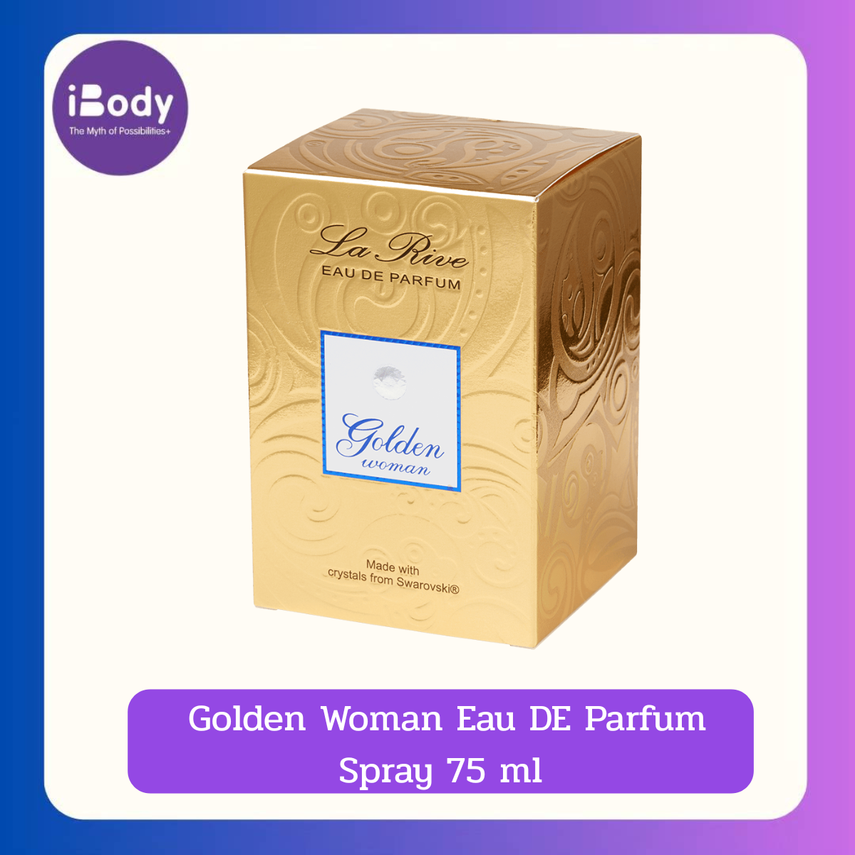 La Rive Golden Woman Eau DE Parfum Spray 75 ml น้ำหอมกลิ่นหอมหวานหรูหรา สำหรับผู้หญิง