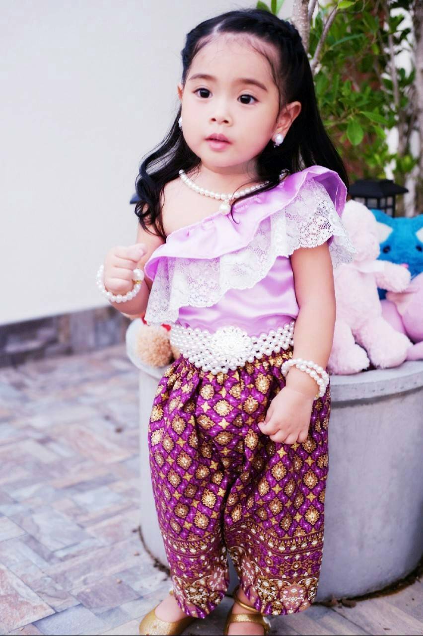 ชุดผ้าไทยเด็กหญิง ประยุกต์