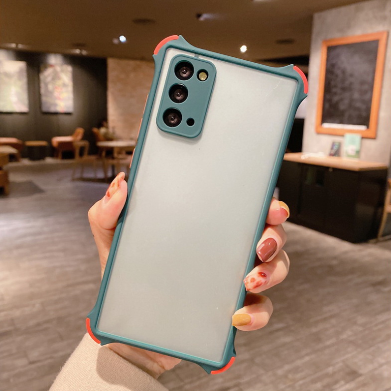 เคส OPPO Reno 5 Pro 5G #เคสฝาหลังขอบซิลิโคนิ่ม Fashion Color Liquid Frame Anti-fall Phone Case