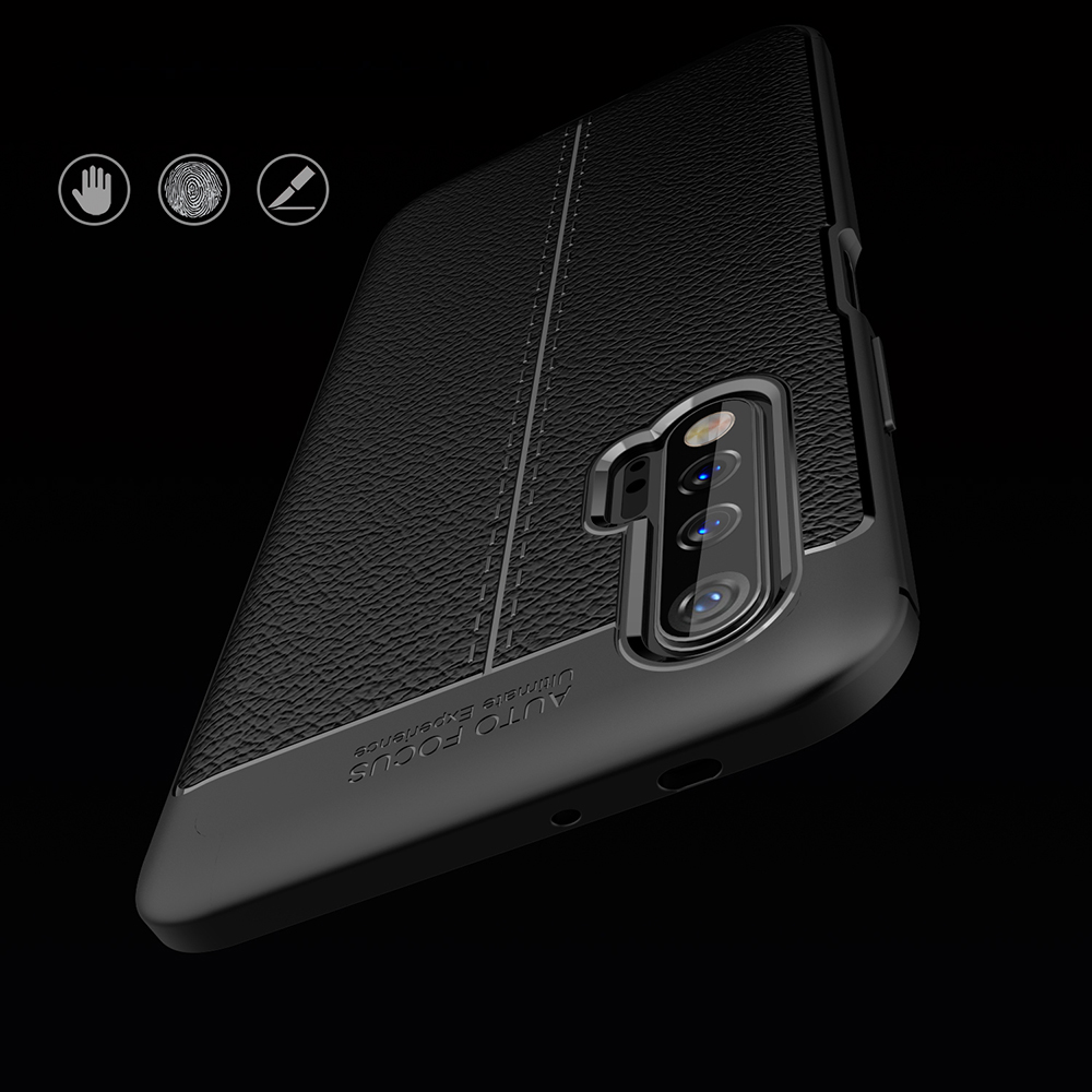 เคส Huawei Nova 6 #เคสฝาหลัง TPU ผิวลิ้นจี่ช่วยป้องกันลายนิ้วมือและกันลื่นได้ดี