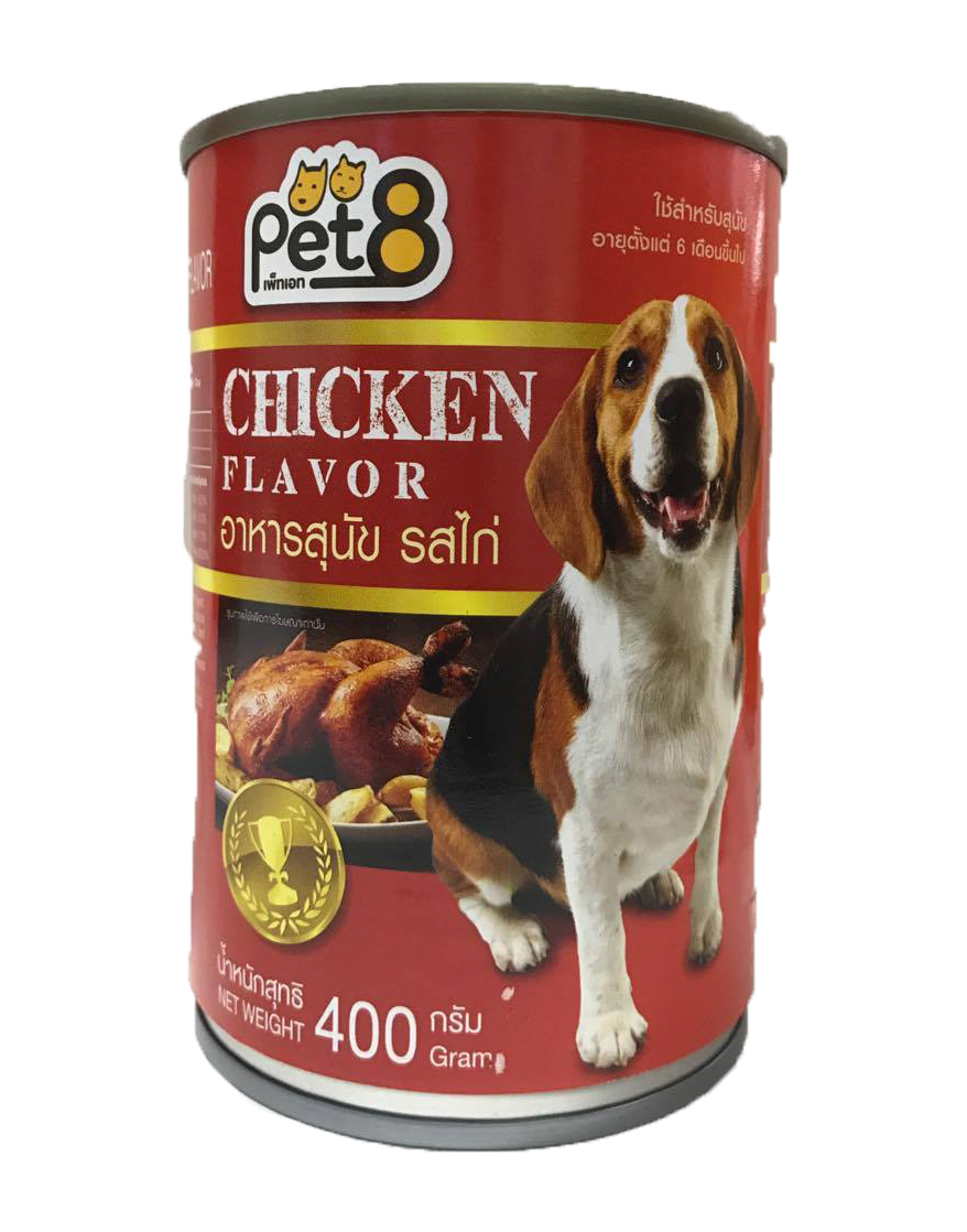 Pet8 เปียกกระป๋อง รสไก่ 400g