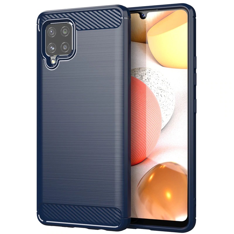 เคส Samsung Galaxy A42 5G #เคสคาร์บอนไฟเบอร์ ผิวขัดแปรง Brushered TPU Back Case