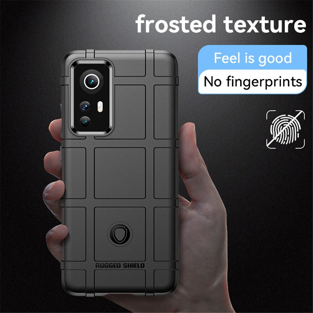 เคส Xiaomi 12 Pro #เคสฝาหลัง Rugged Shield Series Soft Silicone Shock Absorption Matte กันกระแทก
