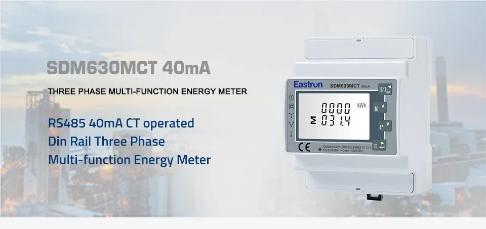 พาวเวอร์มิเตอร์ Three phase electric meter SDM630MCT (Eastron)