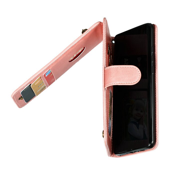 เคส Xiaomi Mi 10T Pro #เคสฝาพับแบบกระเป๋าสตางค์ช่องใส่บัตรหลายช่อง Multi-slot Wallet Zippered Leather พร้อมสายคล้อง
