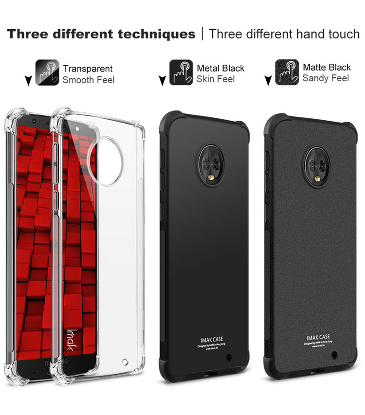 Case Motorola Moto G6 Plus #เคสฝาหลังTPU นิ่ม IMAK Silky Anti-drop Case + ฟิล์มป้องกันหน้าจอ