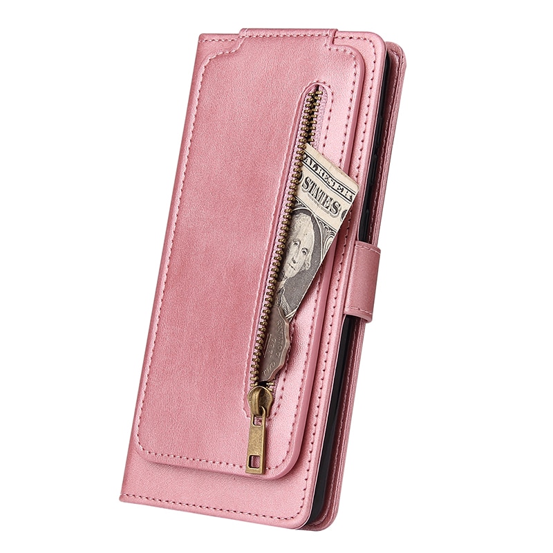 Case Samsung Galaxy Note 20 Ultra / Note 20 Ultra 5G #เคสฝาพับแบบกระเป๋าสตางค์ช่องใส่บัตรหลายช่อง Multi-slot Wallet Zippered Leather พร้อมสายคล้อง