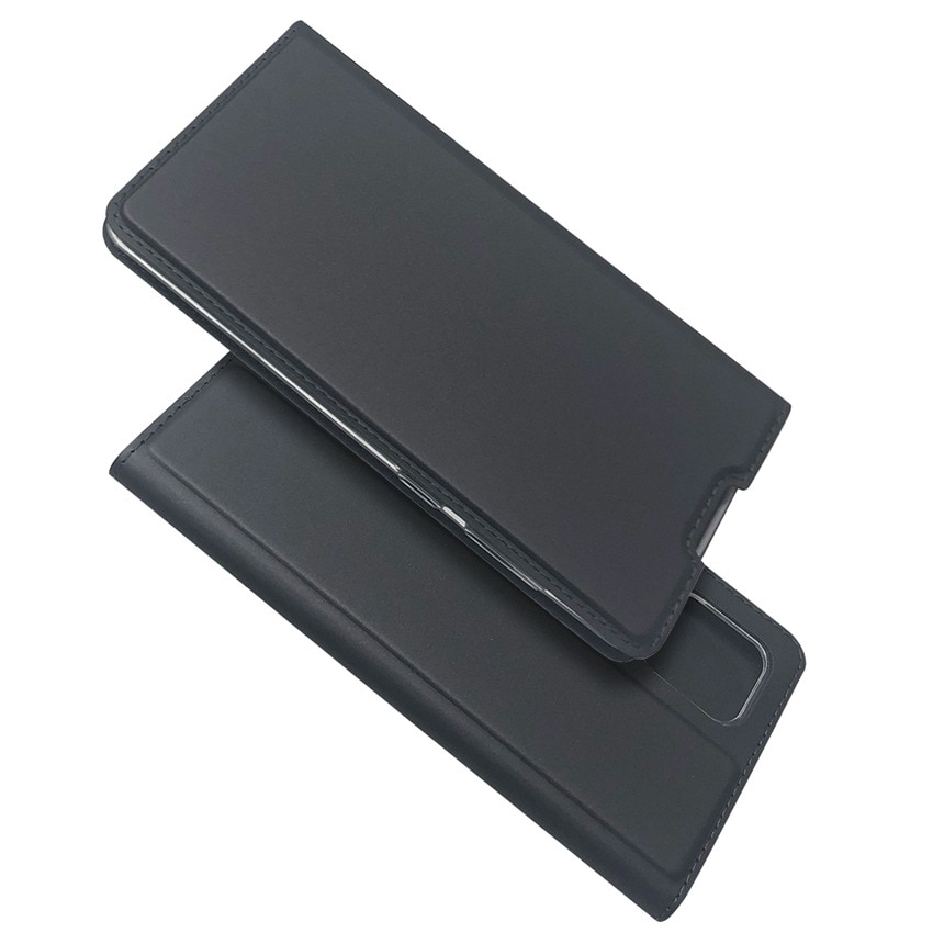 Case Samsung Galaxy Note 10 Lite #เคสฝาพับหนัง PU Magnetic Adsorption Stand Leather Card Holder