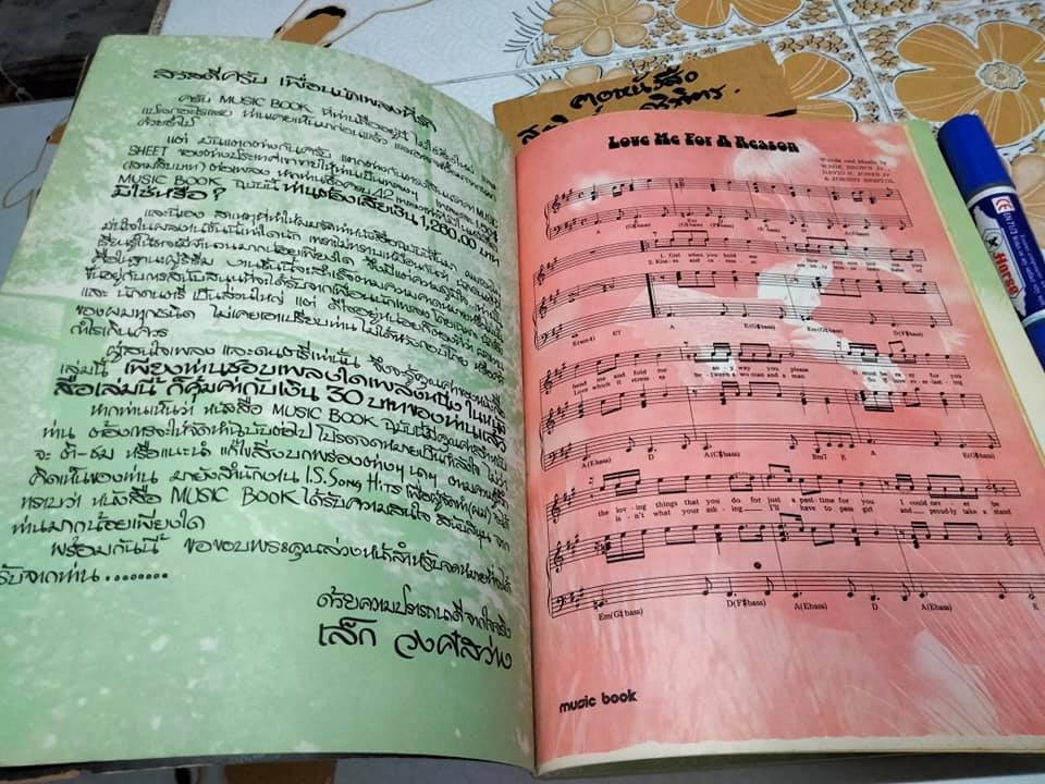 MUSIC BOOKS โดย I S. SONG HITS THAILAND'S LEADING MUSIC MAGAZINE , พิมพ์ที่วงศ์สว่างการพิมพ์ พ. ศ. 2519