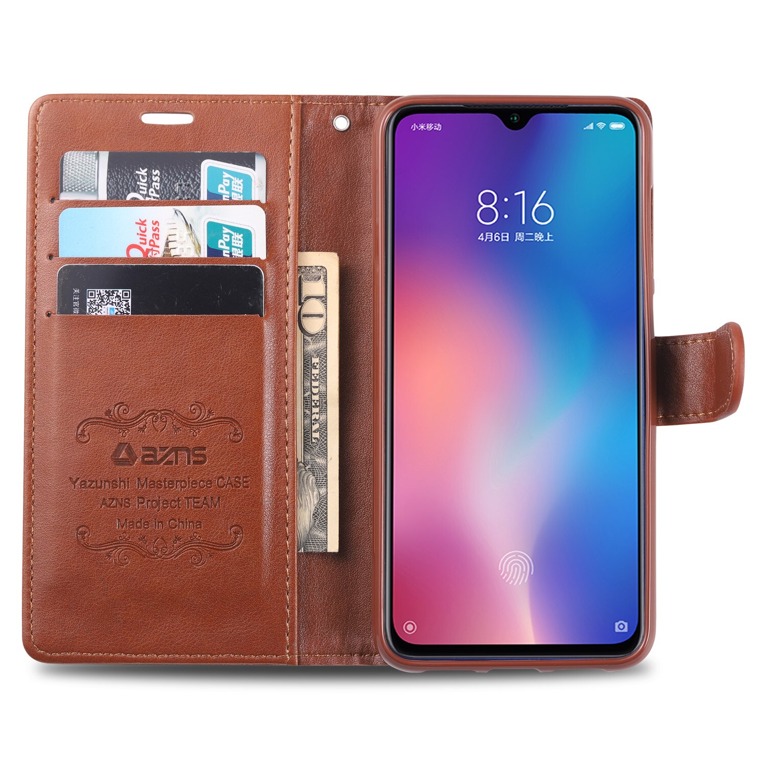 Case Xiaomi Mi 9 SE #เคสฝาพับหนัง PU มีช่องใส่บัตร AZNS Wallet Leather Stand Phone Cover