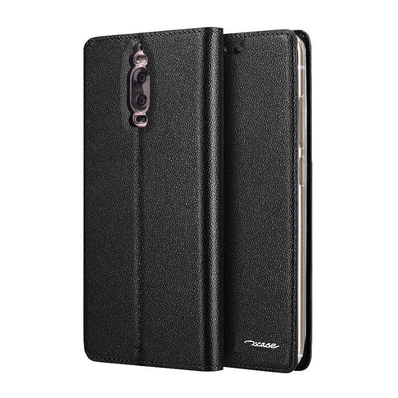 Case Huawei Mate 9 Pro เคสฝาพับหนังแท้ ผิวลิ้นจี่ TSCASE