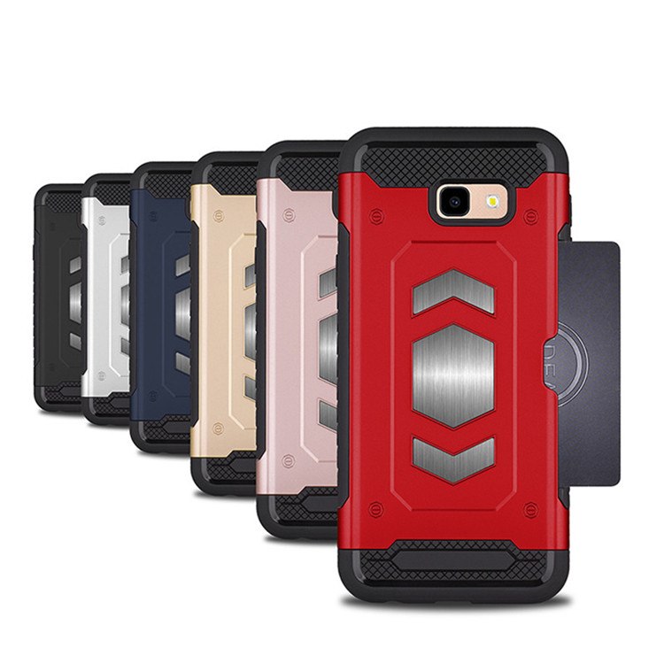 Case Samsung Galaxy J4+ #เคสฝาหลัง PC + TPU มีช่องใส่บัตร