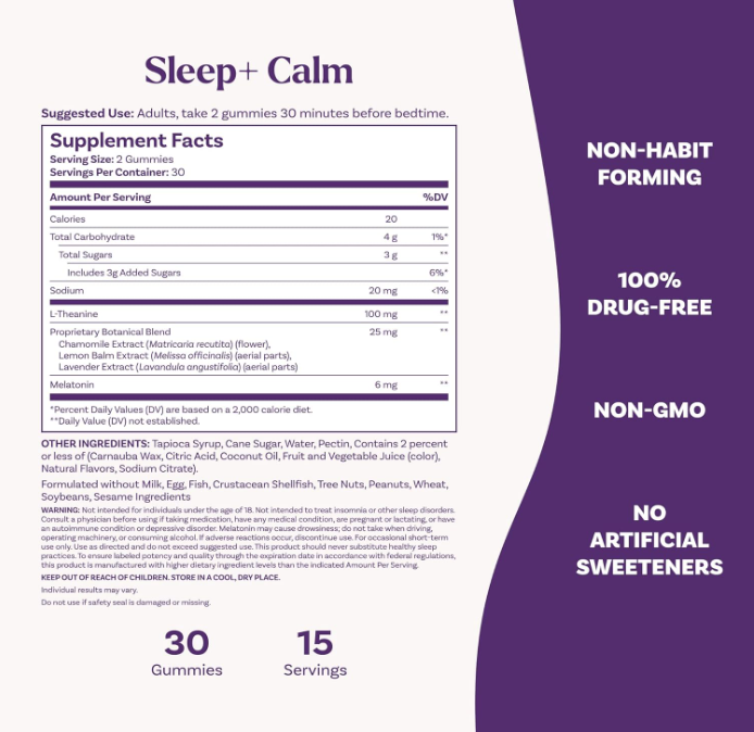 Natrol® Kids Sleep + Calm Ages Melatonin & L-Theanine 60 Strawberry Gummies