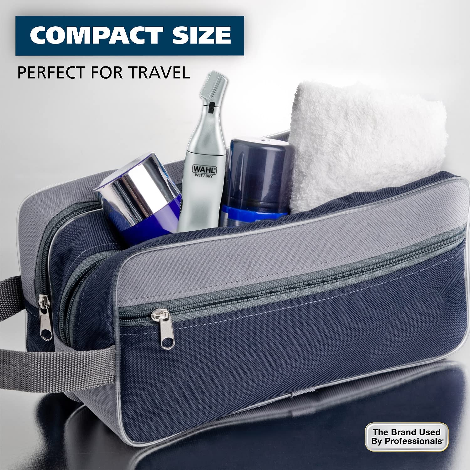 WAHL® Battery Ear Nose & Brow 3-in-1 Personal Trimmer รุ่น5545-400 ทริมเมอร์ ตัดแต่งขนในหู จมูก คิ้ว ถอดหัวได้ กันน้ำ