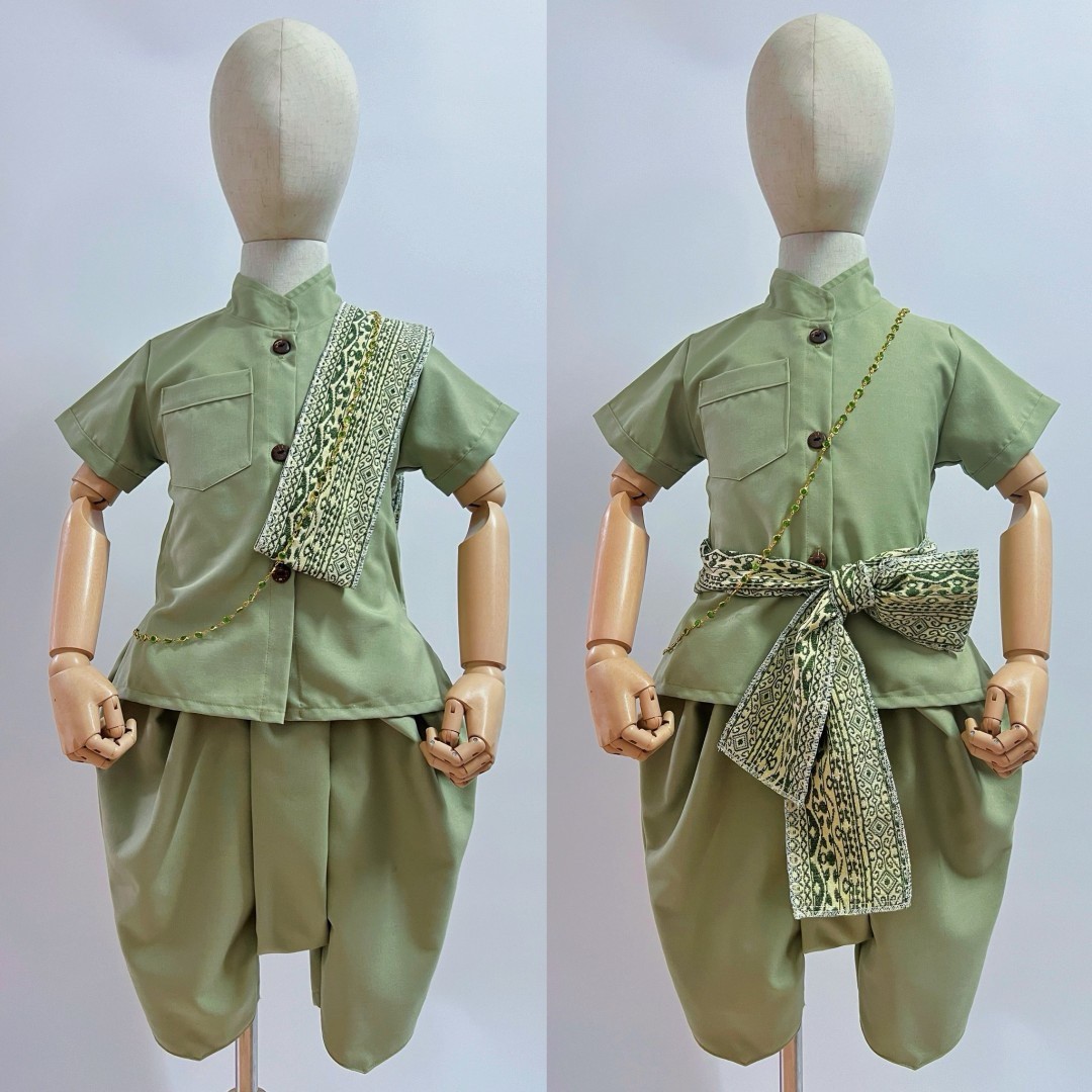 ชุดไทยเด็กชายสีพื้น