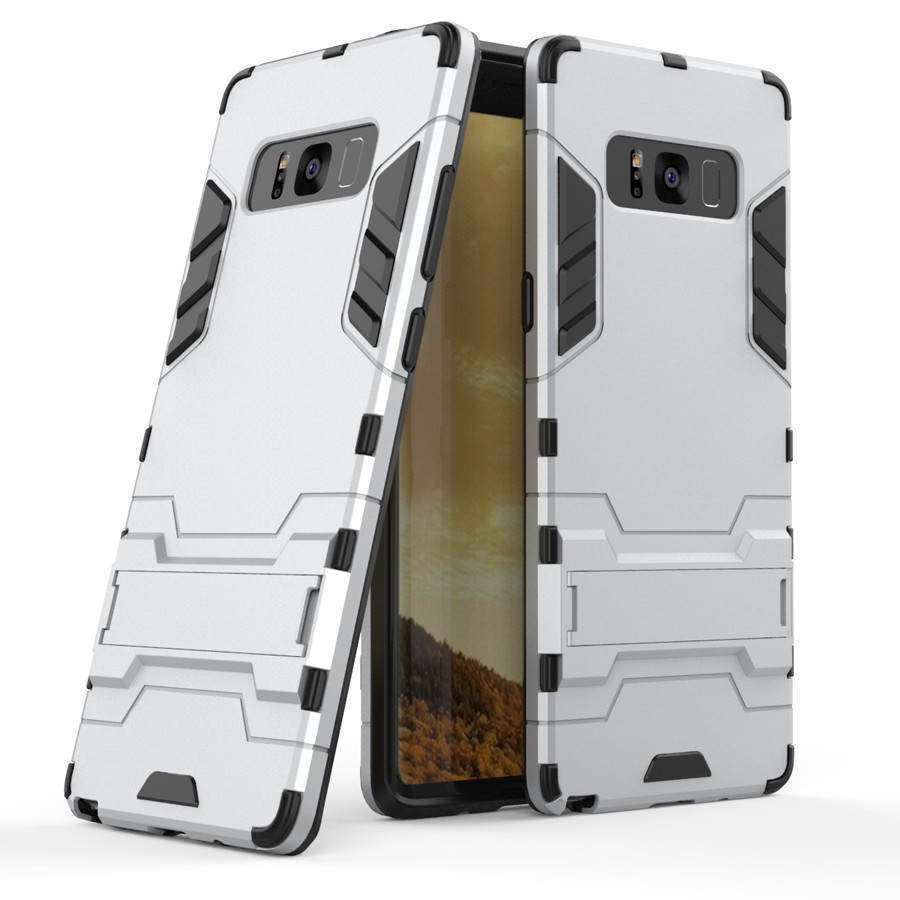 Case Samsung Galaxy Note 8 #เคสฝาหลัง Cool Guard ไฮบริด พลาสติก+TPU มีขาตั้งในตัว