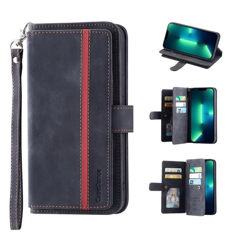 เคส Samsung Galaxy S20 FE / S20 FE 5G#เคสฝาพับหนัง PU แบบกระเป๋าสตางค์มีสายคล้องมือ มีที่เก็บบัตรหลายช่อง Retro Wallet Leather Cover Multi Ca สำเนา