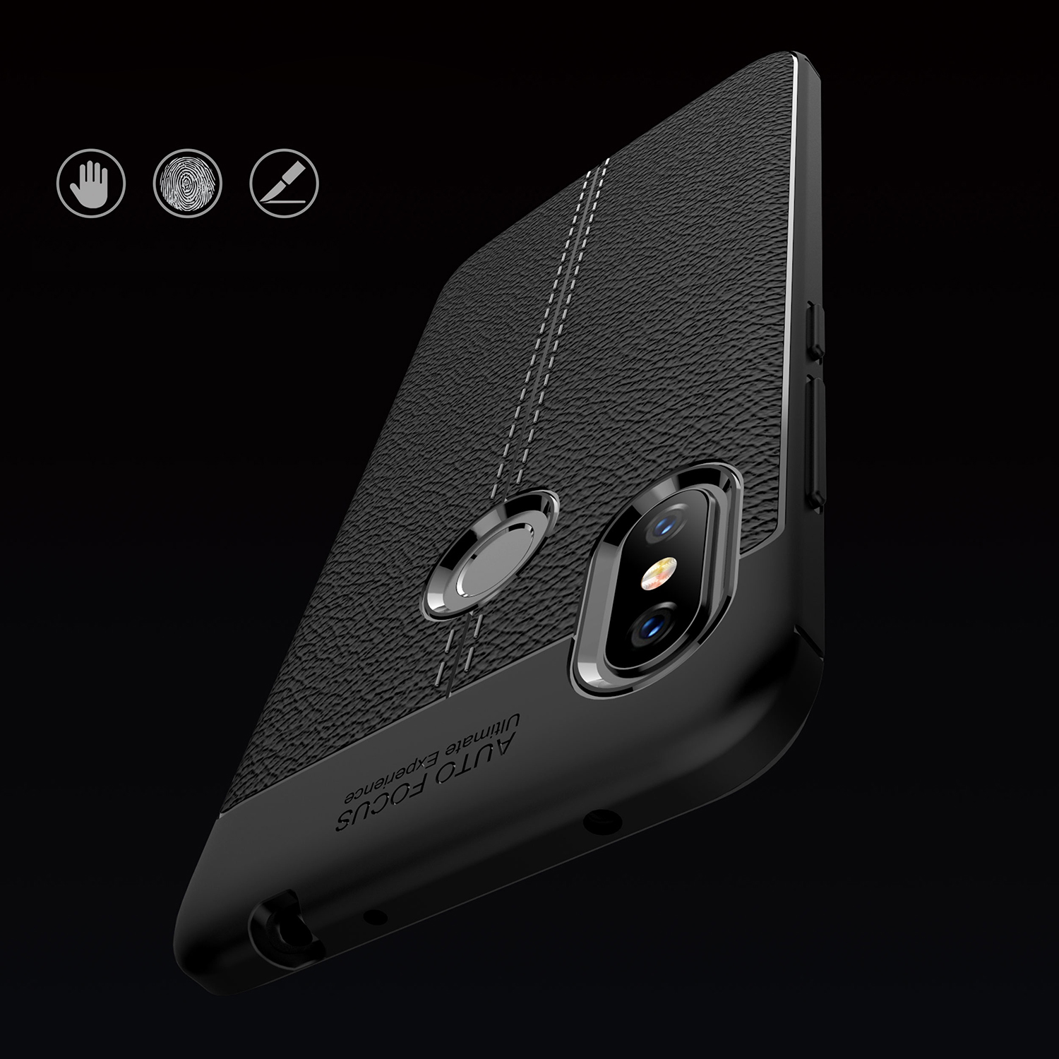 เคส Xiaomi Redmi Note 6 Pro #เคสฝาพับแบบฝาหลัง TPU นิ่มลายหนัง PU ผิวลิ้นจี่ช่วยป้องกันลายนิ้วมือและกันลื่น