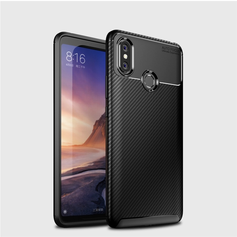 Case Xiaomi Mi Max 3 #เคสฝาหลัง TPU คาร์บอนไฟเบอร์ Beetle Series Carbon Fiber