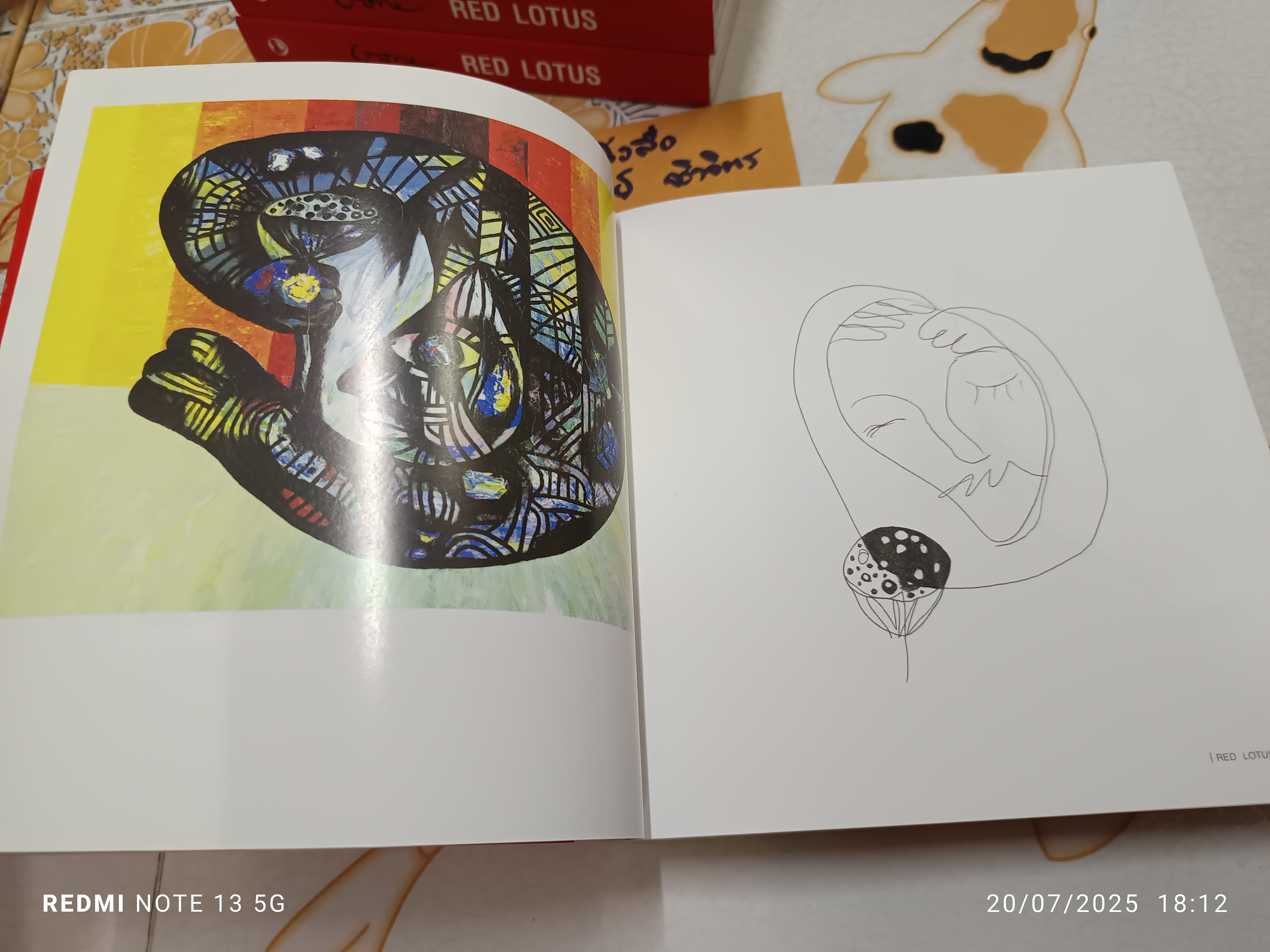 Red lotus แด่แม่..พระอรหันต์ของลูก โดย จีวัน วิสาสะ (ดินป่า จีวัน) ภาพเขียนและถ้อยคำ