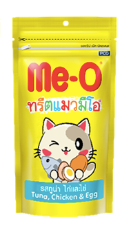Me-O(มีโอ) ทรีต ทูน่า ไก่และไข่