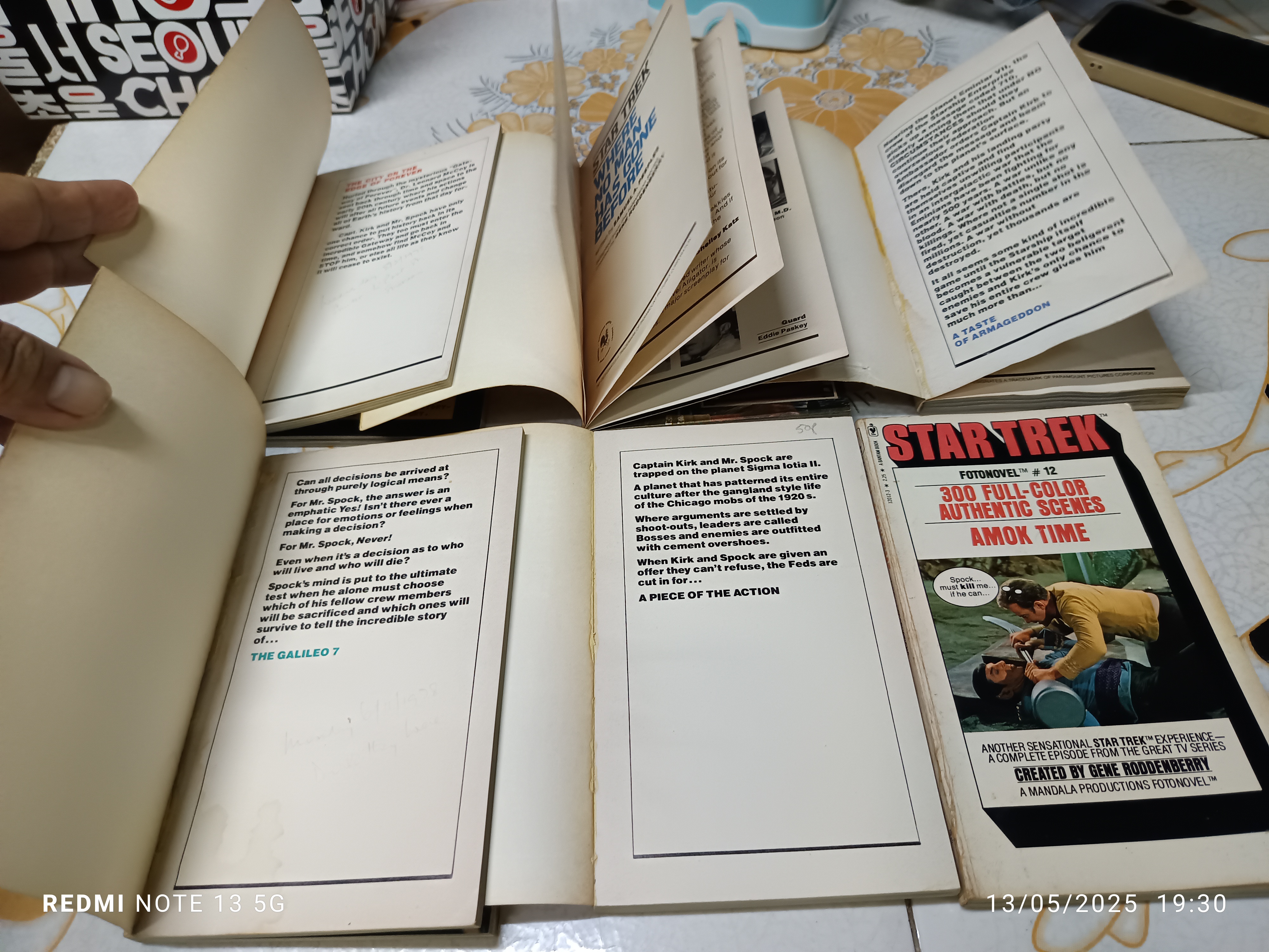 ขายรวม 6 เล่ม (12 เล่มชุด / ขาด 6 เล่ม) The Star Trek Fotonovel book series (12 books) 300 captioned full color action