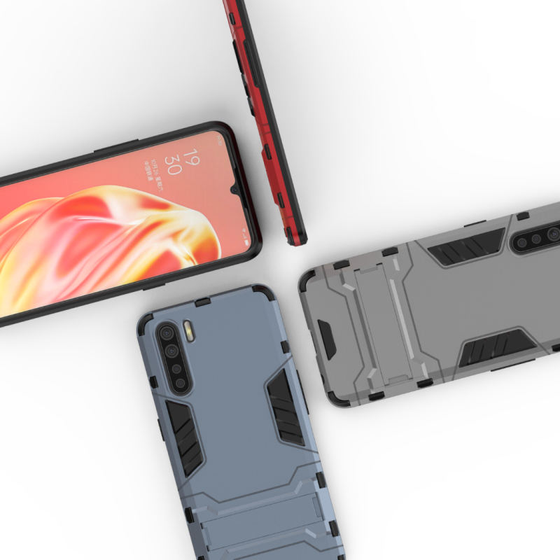 Case OPPO A91#เคสฝาหลังพลาสติก ไฮบริด TPU + Kickstand