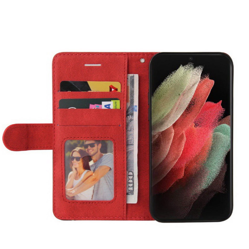 เคส OPPO A15#เคสฝาพับหนัง PU มีช่องเสียบบัตร Two-color Splicing Skin-touch Feeling Protector PU Leather