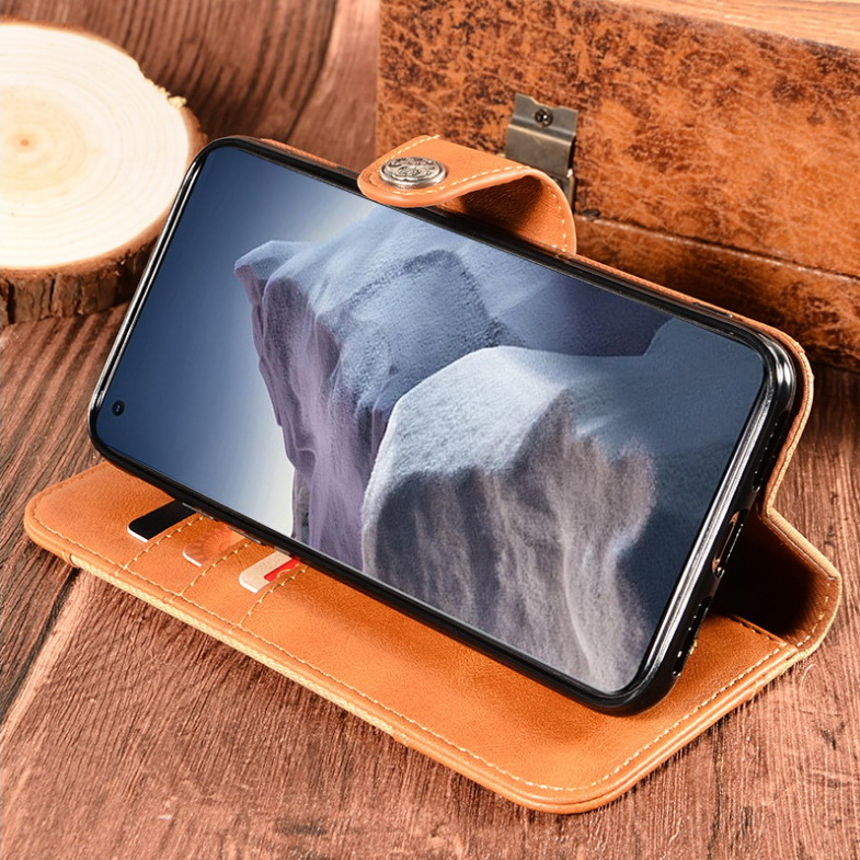 เคส Xiaomi Mi 11 Ultra #เคสแบบฝาพับหนัง PU ออกแบบสี 2 โทนปิดแม่เหล็ก มีช่องเก็บบัตรคุณภาพดี