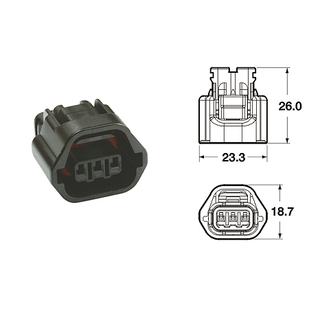 ปลั๊กต่อสายไฟในรถยนต์ AUTOMOTIVE CONNECTORS,050 YK SSD SERIES SEALED 0.8sqmm