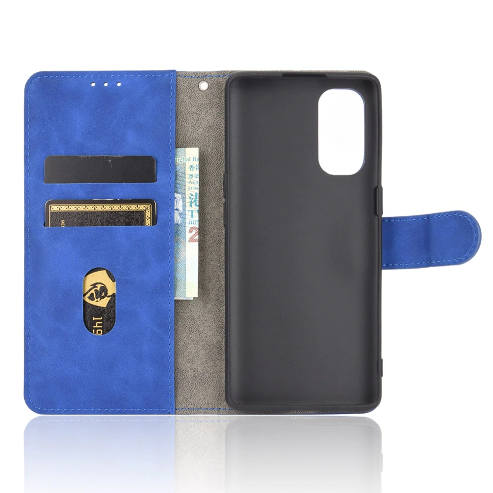 เคส OPPO Reno 5 Pro 5G #เคสฝาพับแบบกระเป๋าสตางค์หนัง PU มีช่องใส่บัตร Leather Wallet Card Holder Phone Cover