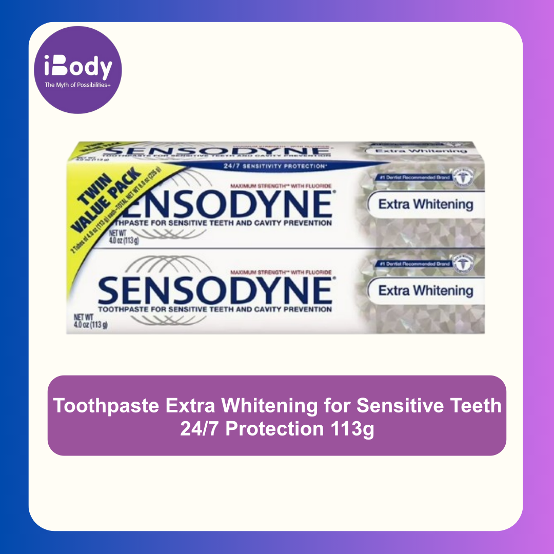 Sensodyne® Sensitivity Toothpaste Extra Whitening for Sensitive Teeth 24/7 Protection 113g each - Twin Pack ยาสีฟัน เซ็นโซดายน์