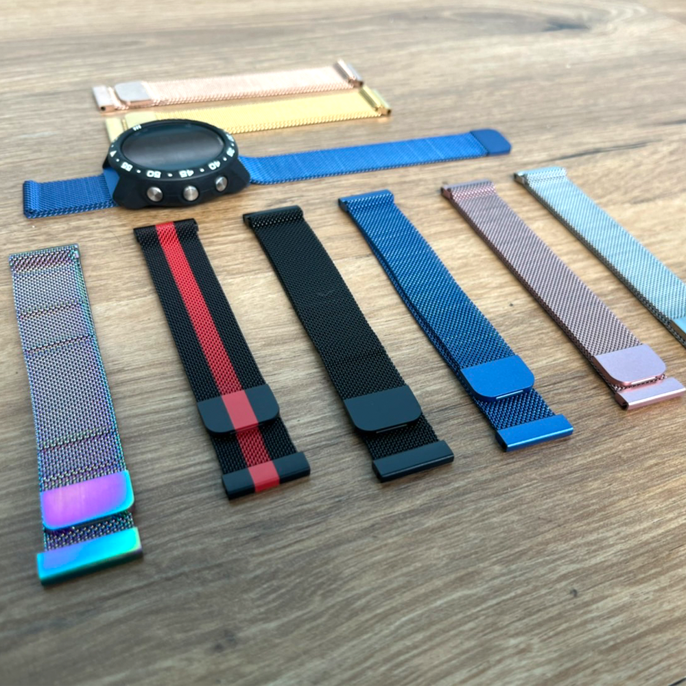 สายนาฬิกา Garmin Forerunner 245 / 245 Music 645 ข้อมือสแตนเลส แม่เหล็ก (AA9)