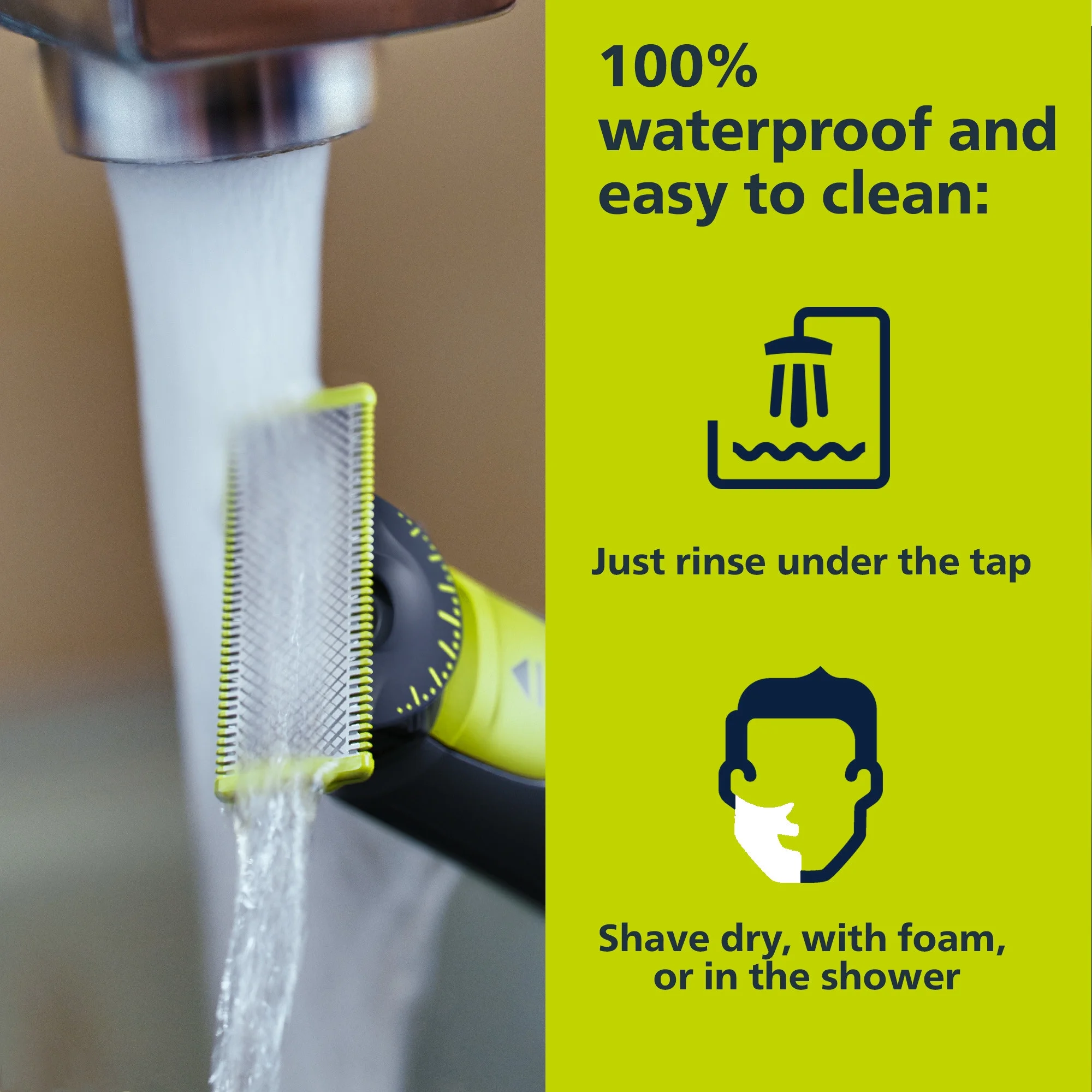 Philips® Norelco OneBlade 360 Face + Body Grooming Model QP2834/70 ชุดมีดโกน ใบหน้า + ร่างกาย